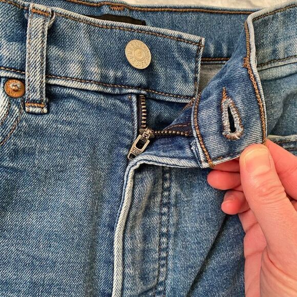 Express women 2 cotton blend super high rise mom jeans blue - Picture 4 of 11